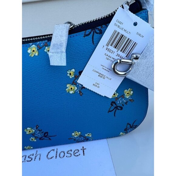 Coach crossbody bag Jes baguette floral bow print - Picture 6 of 11